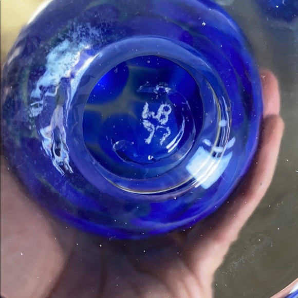 Hand Blown Glass set Colbalt blue GREAT GIFT! - Picture 5 of 5